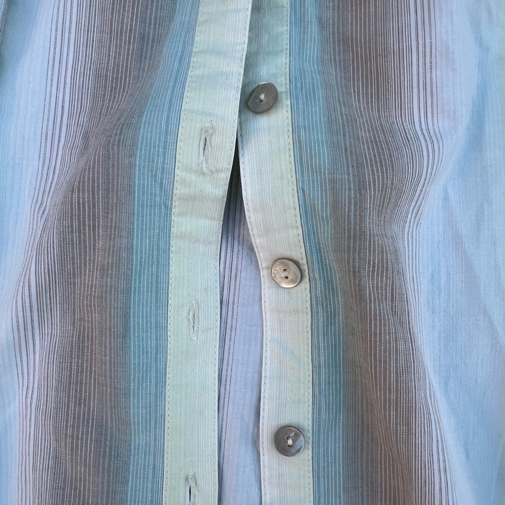 Striped long sleeve button up